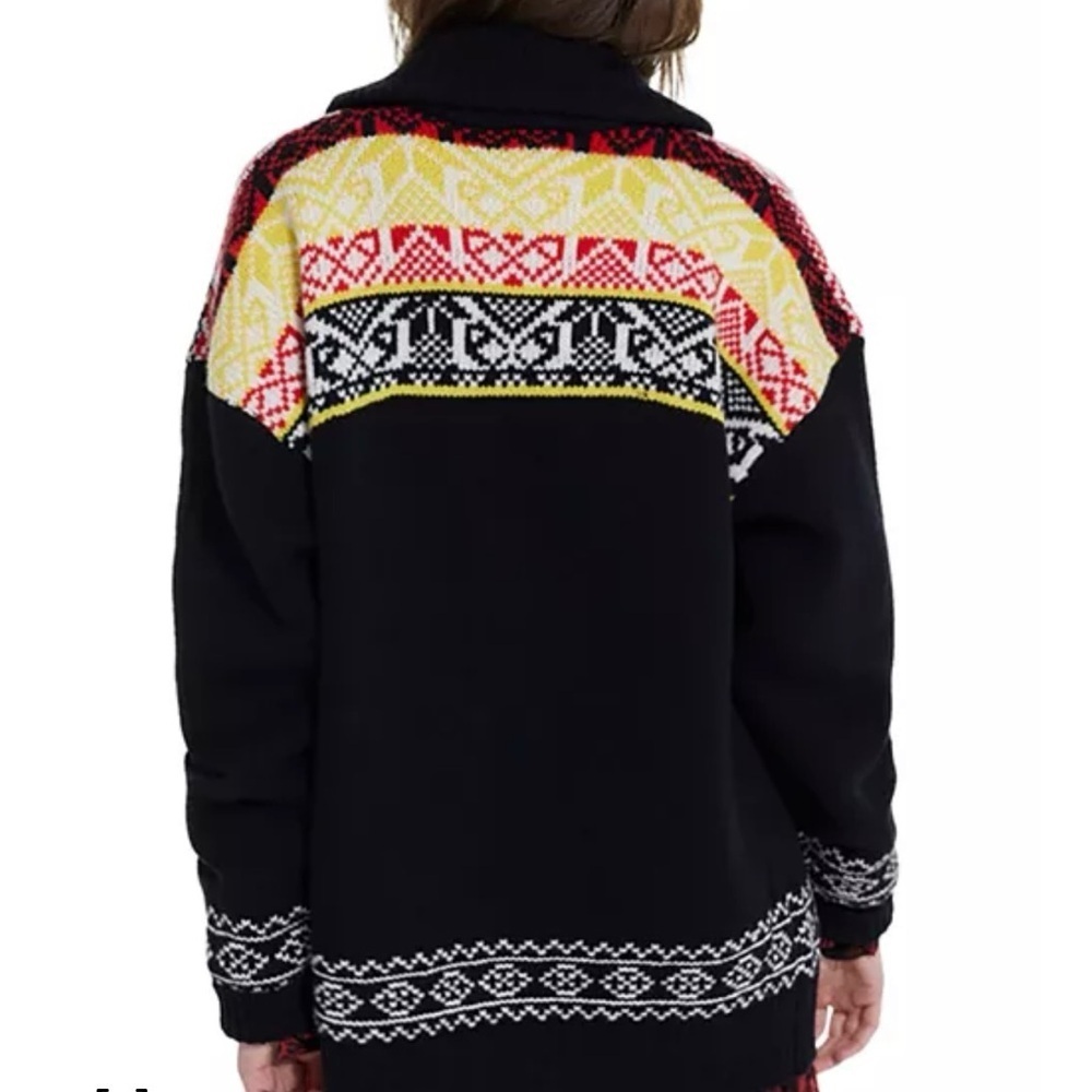 The Kooples Merino Wool Jacquard Classic Fit Shawl Collar Cardigan Size XS - Picture 4 of 11